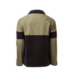 GORUCK Task Force Dagger fleece jacket in black and ranger green, back view