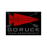 GORUCK Team Assessment logo with red arrowhead, dagger, and crossed arrows