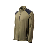 GORUCK Ranger Green full zip jacket with black shoulder panels, high collar, front zipper