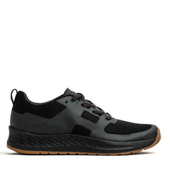 GORUCK Black Gum Rough Runner rucking shoe with black mesh upper and gum sole, side view