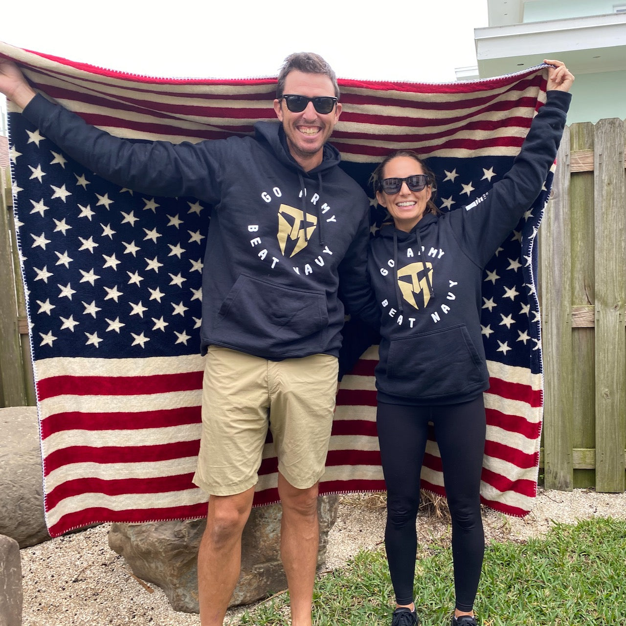 Two people wearing 