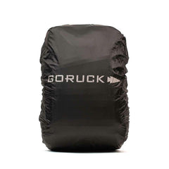 GORUCK black rucksack rain cover with logo, durable outdoor rucking gear protector