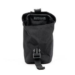 GORUCK black full-panel water bottle pocket with buckle and visible 'Built in Vietnam' label