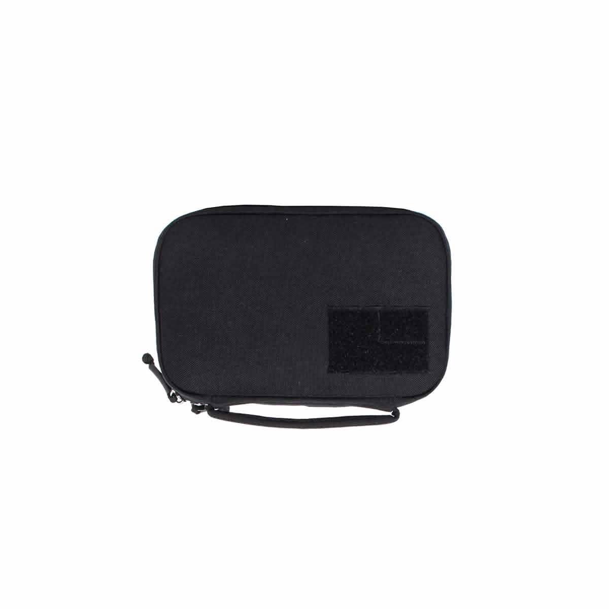 GORUCK black rugged pouch with handle and patch panel, durable rucking gear accessory