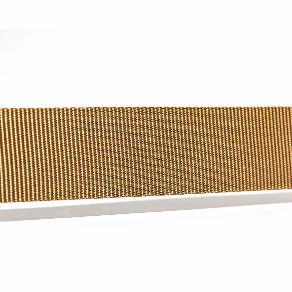 GORUCK coyote brown belt strap durable nylon webbing close-up on white background