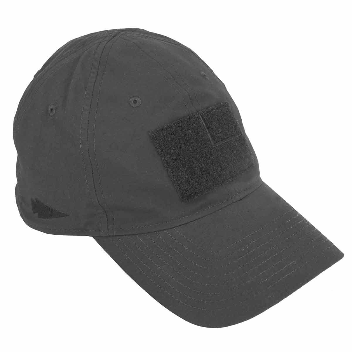 GORUCK charcoal performance tac hat with front patch panel, tough rucking gear.
