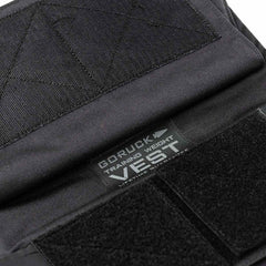 A close up of the Training Weight Vest - Black, featuring an adjustable design.